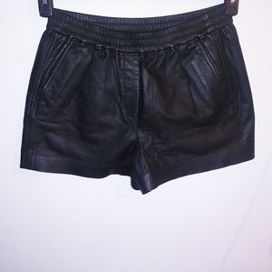 NWOT DKNY Leather Shorts Size S